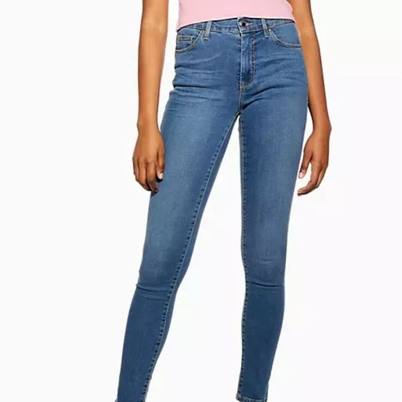 BOGO Free | Topshop Leigh high rise skinny jeans, blue, size 0 / 24 waist petite - Picture 12 of 15